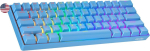 Geeky Gk61 60% | Kuumvahetatav mehaaniline m&auml;nguriklaviatuur | 61 klahviga mitmev&auml;rviline Rgb Led taustavalgustus Pc/mac m&auml;ngijatele | Ansi Us Ameerika paigutus (sinine, mehaaniline pruun)