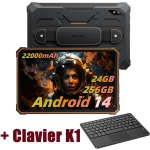 Tahvelarvuti Blackview Active 8 Pro 10.36" 2.4K FHD+ 24GB+256GB(SD 1TB) 22000mAh G99 48MP+16MP Android 14 Oranž + K1