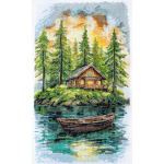 Ristpistes komplekt Abris Art. &bdquo;Vaikus metsas&ldquo; 20x35 cm AAH-286