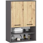 Vannitoa kapp Akord H934 W64 2D 1P, hall/pruun