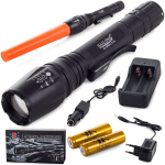 Bailongi LED-taskulamp cree taktikaline zoom xm-l3-u3
