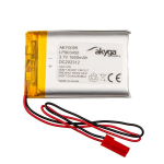 Aku Li-Po LP903450 Akyga AKY0099 3.7V / 1600mAh PCM pesa JST 2-Pin 150mm