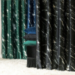 Markizeta kardin Marma, 140x250 cm, must/h&otilde;bedane