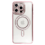 Telefoni &uuml;mbris Bling Magsafe, Iphone 16, roosa