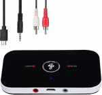 Handsfree seade Bluetooth 5.0 saatja vastuv&otilde;tja, 2-in-1 juhtmeta kaasaskantav stereo audio adapter vastuv&otilde;tja Rca/3,5 mm aux-&uuml;hendusega, madala latentsiga HD-heli