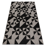 Sisal vaip SISAL FLOORLUX 20489 h&otilde;be / must Kolmnurgad