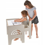 Puidust laud ja tool lastele sahtliga GUGI