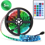 5m RGB LED ribavalgustid 30LED/m USB toitega ja kaugjuhtimispuldiga, dekoratiivvalgustus, mitmev&auml;rviline valgusti.