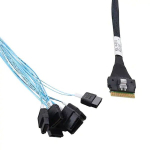 Salvestuskaabel - MICROCHIP - 2305800-R - SFF8654 kuni 8xSATA - 0.8m - Must