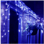 &Otilde;nnelikud inimesed 200 juhiti 8 meetrit lambipirni v&auml;listingimustes valge traadiga, sinine v&auml;lk