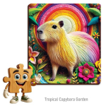 Puidust pusled "tropical Capybaras Garden" 20 elementi lastele