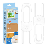 Kappide ja sahtlite kaitse Casalinge, lukustus m&ouml;&ouml;blile, k&uuml;lmikule, uksele, 2 tk, Valge