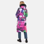 Huppa naiste mantel GUDRUN, 400g, violetne mustriga