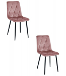 Kahe tooli komplekt Leobert Libra, roosa/must