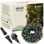 J&otilde;ulu LED valguskett 500 LED, Multicolor + sinine Flash