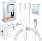 Komplekt Laadija ja Kaablid Xiaomi 120W USB-C MicroUSB Lightning 3,25A