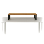 Monitoririiul, 90x20x10 cm, helepruun/must, metallist ja puitlaastplaadist Monitoride statiiv.