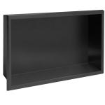 Sisseehitatav vannitoa riiul REA 05, 30x45 cm, Black matt