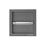 S&uuml;vistatav tualettpaberihoidja Balneo Wall-Box Paper 1, tumehall (gun metal), roostevaba teras AISI304, 17,3x17,3x8,6 cm