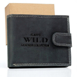 Meeste naturaalnahast rahakott Always Wild, must