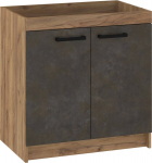 Valamu aluskapp Meblocross Rodos ROD-10 S80-Z, granada pruun/hall