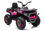 &Uuml;hekohaline laste neljarattaline elektriauto ATV Quad XMX607, must/roosa