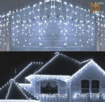 Happy People pidulik 200LED v&auml;lisvalgusti j&auml;&auml;purikad, k&uuml;lmvalged, 8 m flash