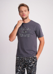 Meeste T-s&auml;rk STREET SEAL 4602/010 Giulia, v&auml;rv antracite/letter print