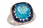 Punasest kullast s&otilde;rmus briljandiga Diamond Sky "Imperial Topaz", proov 585