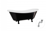 Vann Besco Amelia B&W 190, Black/White+Black, sifooniga Klik-klak Chrome