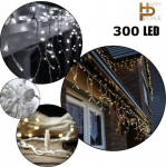 Happy People &otilde;ue valgustus, maja fassaadi tilgakujuline virnastatud valgus, 300LED, soojalt valge, 15 m flash