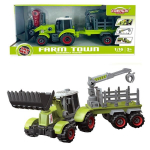 Traktor koos kopa ja haagisega, kokkupandud