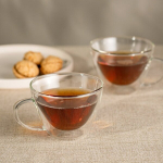 Homla topeltseinaga kruusikomplekt Cembra, l&auml;bipaistev, 230 ml, 2-osaline