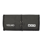 Volditav Rullitav Tehnika Kandekott ja Kaablite Organiseerija USB Kaablitele ja SD Kaartidele, Yelvio TechRoll S1, Must