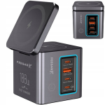 USB-C Feegar Kombo 188W GaN3 Type-C PD QC 3.0 Induktiivne v&otilde;rgulaadija