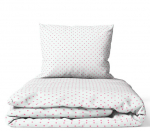 Ankras laste voodipesukomplekt roosade t&auml;ppidega, 135x100, 2-osaline