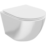 Mexen Lena WC-pott Rimless aeglaselt alla langeva slim-istega, duroplast, Valge/H&otilde;bedane - 30224004