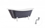 Vann Besco Amelia Glam 190, Graphite+Chrome, sifooniga Klik-klak Chrome