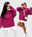 Puuvillane pusa naistele soojendusega Calpe, bordo