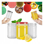 8x 450ml klaaspurki moosi, mee, hoidiste jaoks