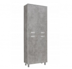 Spinta Tim 4D 800/2200, pilka &ndash; modernaus dizaino keturdurė spinta su lentynomis