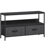 TV-kapp TELERUUM madal riiul 2 sahtli, avatud riiuliga, televiisoritele kuni 47 tolli, 98 x 29 x 56 cm, must+tumehall.