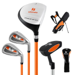 Golfitarvikute komplekt lastele, 71x53x81 cm, Oranž