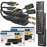 Digiboks Televiisori vastuv&otilde;tja DVB-T2 2 tk., minivastuv&otilde;tja, Hevc H.265, Full HD, puldi ja patareidega, Televizijos imtuvas Dvb-T2 2 vnt., mini imtuvas, Hevc H.265, Full Hd, su nuotolinio valdymo pultu ir baterijomis