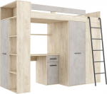 Meblocross Verana P korrusvoodi 90x200 cm, tamm / betoonhall