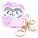 L&auml;bipaistev TPU &uuml;mbris lukuga AirPods 4 jaoks, ripatsiga