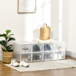 Modulaarne jalatsikapp 8 lahtriga, plastikust, l&auml;bipaistev, 25&times;35&times;19 cm, 1 komplekt