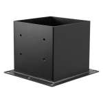 Posti aluse kinnitused, 4 tk, 9.2x9.2 cm sisem&otilde;&otilde;t, must, s&uuml;sinikteras