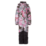 Huppa T&uuml;drukute talvekombe AQUA 2, PINK PATTERN/ DARK GRAY, 116 cm