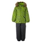Huppa Laste talvekomplekt AVERY, LIME PATTERN/ GRAY